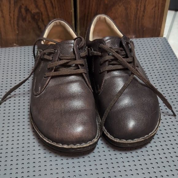 Finn Comfort Brown Leather Lace Sneakers - Picture 1 of 8